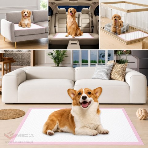 Paleta 168 x Podkłady Maty Higieniczne dla Psa Kota do Nauki Sikania 60x90cm Grube 50 szt