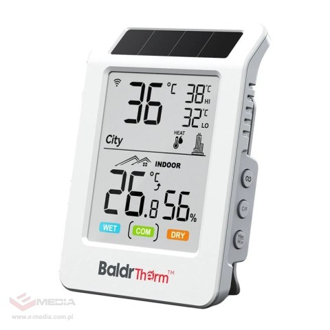 Termohigrometr BALDRTHERM HCS596WB zasilany energią słoneczną Wi-Fi