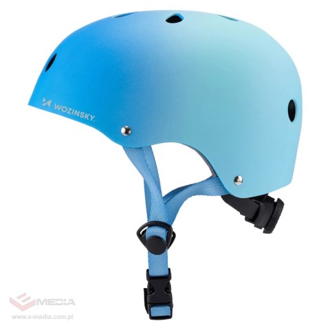 Kask rowerowy BMX/hulajnoga Wozinsky 48-52 cm - gradient niebieski