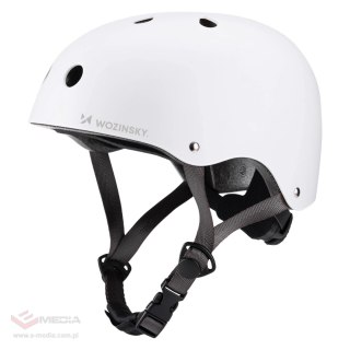 Kask rowerowy BMX/hulajnoga Wozinsky lekki 48-52 cm - biały