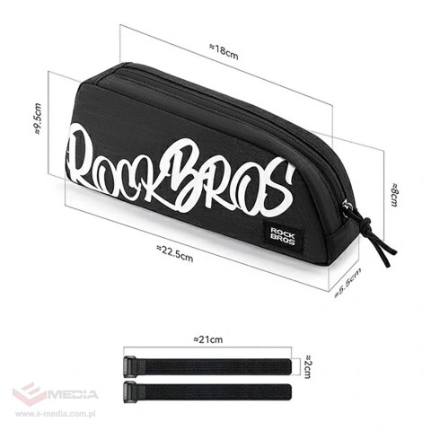Torba rowerowa Rockbros G009 Flash Journey na górną rurę 0.8 l - czarna