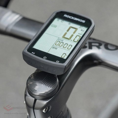 Uchwyt na licznik rowerowy Rockbros WT-2 z miejscem na AirTag - czarny