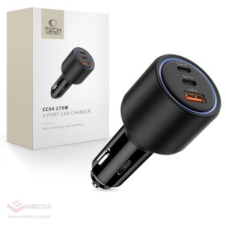 Ładowarka samochodowa CC04 3-porty PD175W - czarna