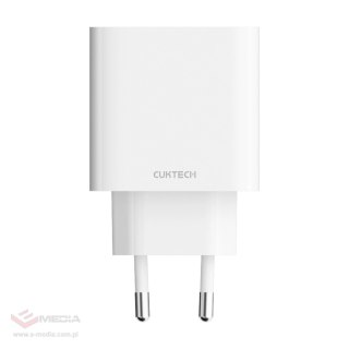 Ładowarka sieciowa Cuktech A19 30 W USB-A + USB-C - biała