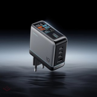 Ładowarka sieciowa Cuktech AD1204U 120 W z wyświetlaczem i kablem USB-C - srebrna