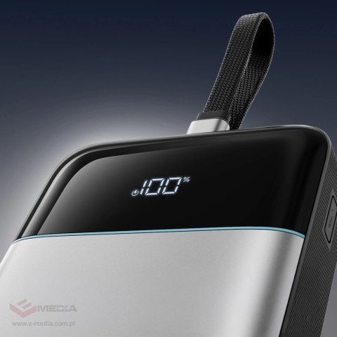 Powerbank Cuktech LPB252N 120 W 25000 mAh z wbudowanym kablem USB-C - szary