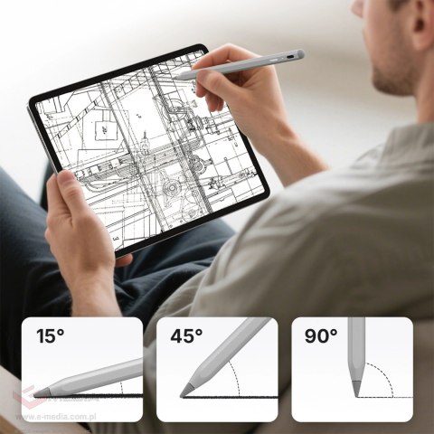 Rysik aktywny Metapen A8 stylus do iPada USB-C - szary