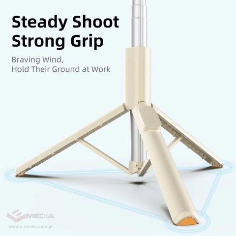 Selfie Stick Tech-Protect L09S z tripodem - beżowy