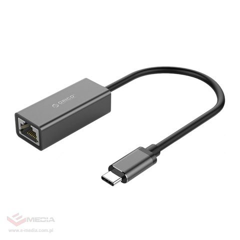 Adapter sieciowy Orico XC-R45-V1 USB-C do RJ45 Gigabit Ethernet 1 Gbps - czarny