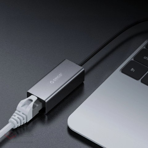 Adapter sieciowy Orico XC-R45-V1 USB-C do RJ45 Gigabit Ethernet 1 Gbps - czarny