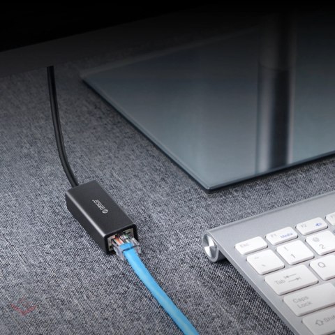 Adapter sieciowy Orico XC-R45-V1 USB-C do RJ45 Gigabit Ethernet 1 Gbps - czarny