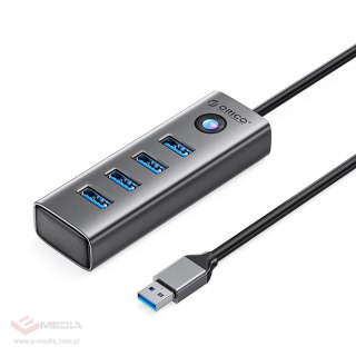 Hub Orico PDD4U-U3 4x USB-A 3.0 - szary