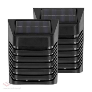 Lampa solarna ogrodowa elewacyjna - komplet 2 sztuk