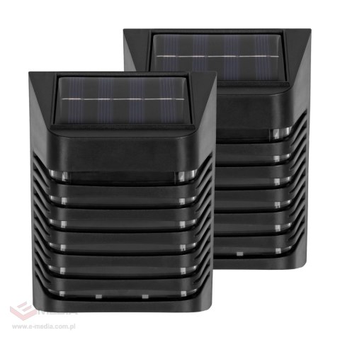 Lampa solarna ogrodowa elewacyjna - komplet 2 sztuk