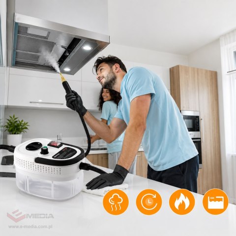Myjka Parowa Odkurzacz Parowy Parownica 2500W do Czyszczenia Uniwerslana