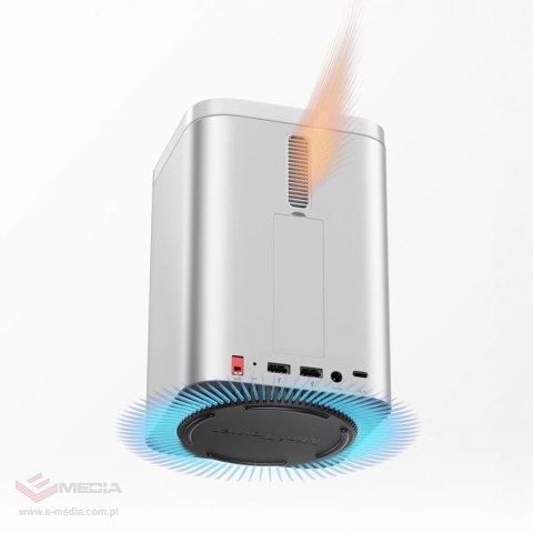 Stacja dokująca Orico MiniTower z kieszeniami na dyski twarde do 56TB - srebrna