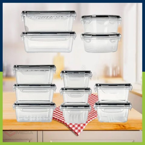 144 x zestaw 12szt. LUNCHBOX ŚNIADANIÓWKA PUDEŁKA NA ŻYWNOŚĆ PLASTIKOWE POJEMNIKI ZESTAW