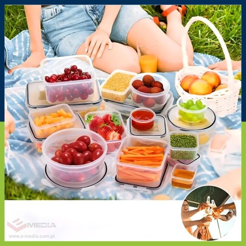 144 x zestaw 12szt. LUNCHBOX ŚNIADANIÓWKA PUDEŁKA NA ŻYWNOŚĆ PLASTIKOWE POJEMNIKI ZESTAW