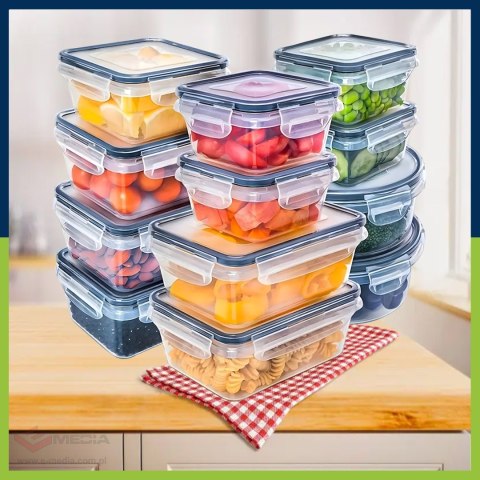 144 x zestaw 12szt. LUNCHBOX ŚNIADANIÓWKA PUDEŁKA NA ŻYWNOŚĆ PLASTIKOWE POJEMNIKI ZESTAW