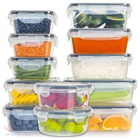 144 x zestaw 12szt. LUNCHBOX ŚNIADANIÓWKA PUDEŁKA NA ŻYWNOŚĆ PLASTIKOWE POJEMNIKI ZESTAW