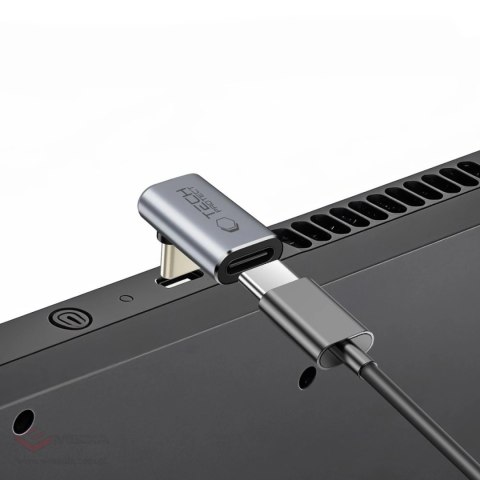 Adapter kątowy Tech-Protect Ultraboost AA03 USB-C - szary