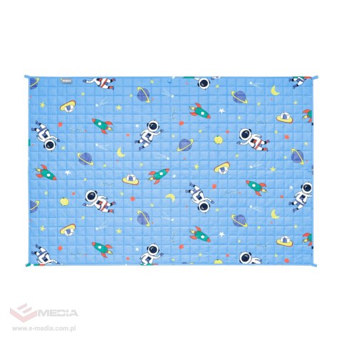 Kołdra obciążeniowa PREMIUM z bawełny, koc sensoryczny dla dzieci, 100x150 cm, 3 kg, kosmos