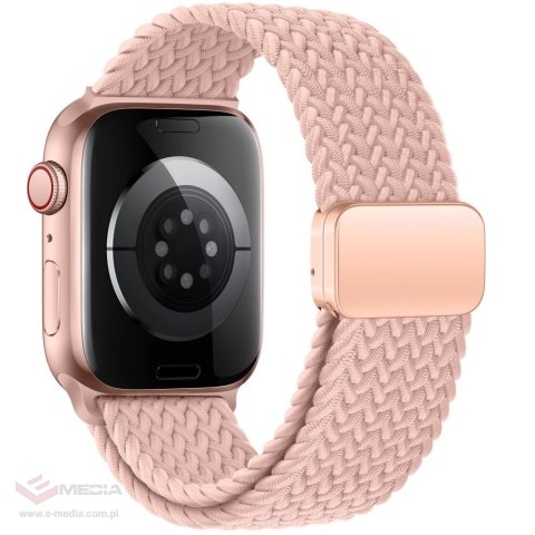Pasek Tech-Protect Nylonmag do Apple Watch 42 / 44 / 45 / 49 mm - różowy