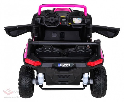 Buggy ATV Racing dla 2 dzieci Różowy + Napęd 4x4 + Pilot + Wolny Start + MP3 LED