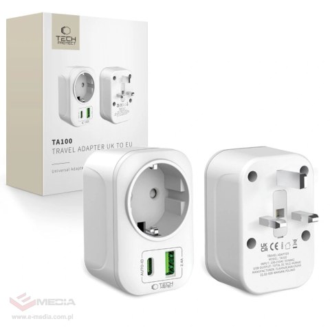 Adapter Tech-Protect TA100 UK - biały