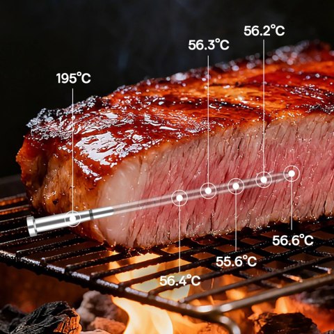 Termometr kuchenny Meatmeet X Pro z aplikacją Bluetooth/WiFi do grilla piekarnika wędzarni - czarny