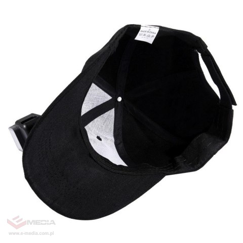 Czapka PULUZ z mocowaniem do kamery sportowej (czarna)