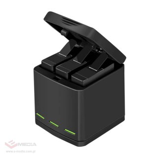Ładowarka 3-kanałowa TELESIN Box do GoPro Hero 5-8 +2 aku