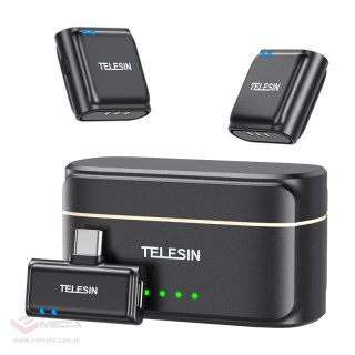 Mikrofon bezprzewodowy krawatowy + powerbank TELESIN do telefonów (USB-C)