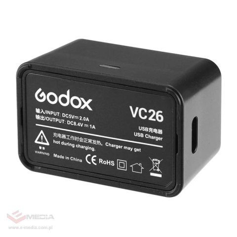 Ładowarka do akumulatorów GODOX VC26 do V1 AD100PRO