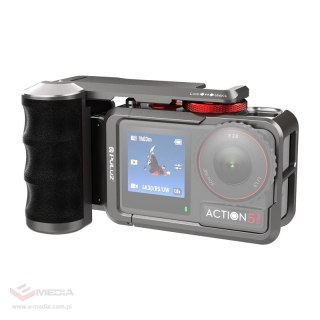 Metalowa obudowa ochronna z uchwytem Puluz dla DJI Osmo Action 5 Pro / Action 4 / Action 3