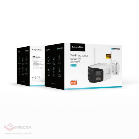 Kamera WiFi zewnętrzna Kruger&Matz Connect C130 Tuya Smart Life panoramiczna 4 MP
