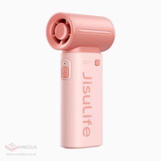 Mini dmuchawa Jisulife Handheld Fan Life9 3600mAh przenośny wiatraczek wentylator USB - różowy