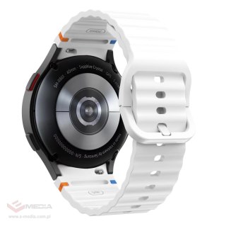 Pasek Tech-Protect Silicone Sport na Samsung Galaxy Watch 4 / 5 / 5 Pro / 6 / 7 / FE - biały