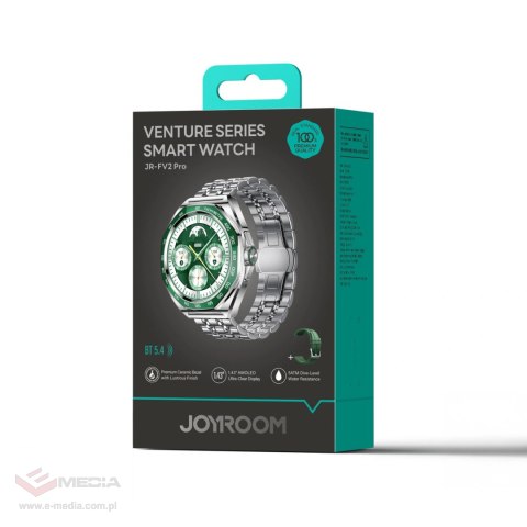 Smartwatch Joyroom Venture Series JR-FV2 Pro AMOLED 1,43" 5 ATM z funkcją rozmów - srebrny