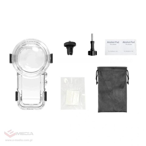 Etui Puluz wodoodporne 60 m z szybkozłączką do Insta360 X5 (przezroczyste)