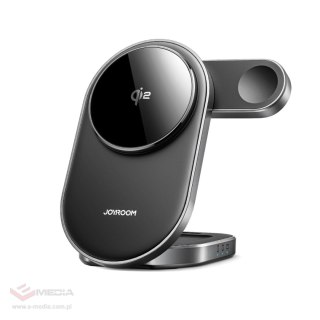 Ładowarka indukcyjna Joyroom JR-W17 Qi 3w1 bezprzewodowa - czarna