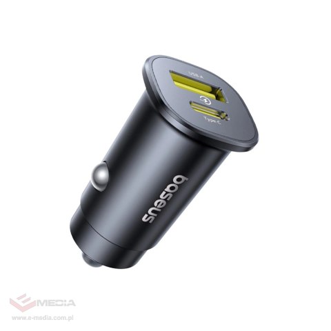 Ładowarka samochodowa Baseus GoTrip USB-C / USB-A 30W - czarna