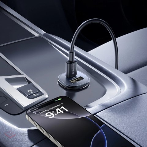 Ładowarka samochodowa Baseus GoTrip USB-C / USB-A 30W - czarna