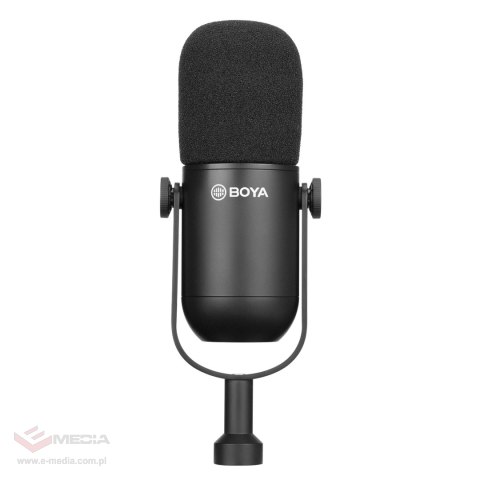 Mikrofon dynamiczny BOYA BY-DM500 kardioidalny XLR do podcastów - czarny
