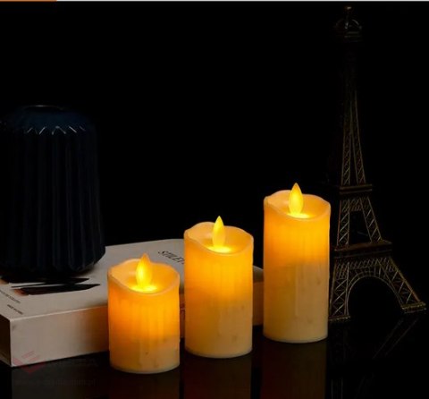 240x Świeczka Led Wkład do ZNicza Efekt Płomienia Świeca 11cm Zestaw Baterie
