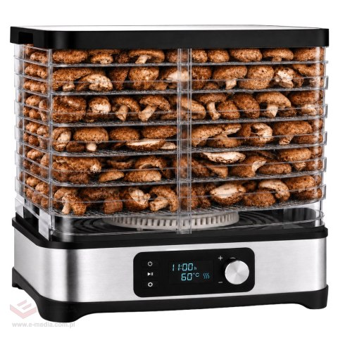 56x Suszarka Spożywcza do Grzybów Warzyw Owoców Pojemna 600W 6 Półek LCD