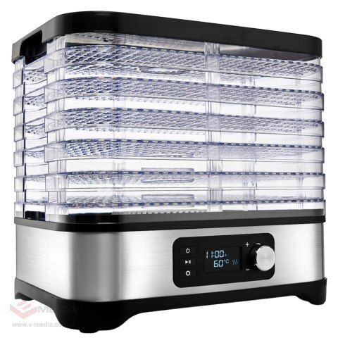 56x Suszarka Spożywcza do Grzybów Warzyw Owoców Pojemna 600W 6 Półek LCD