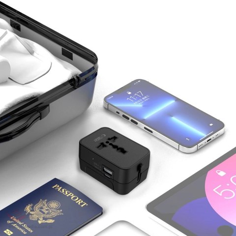 Adapter podróżny Tech-Protect TA300 Travel Adapter EU / UK / AU - czarna