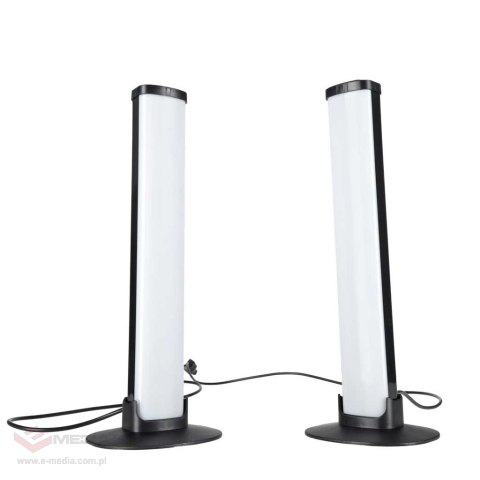 Lampka na biurko LED gamingowa RGB kolumny słupki na pilot zestaw 2 sztuki