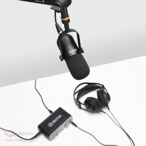 Mikrofon dynamiczny BOYA BY-DM500 kardioidalny XLR do podcastów - czarny
